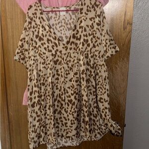 Peach Love California Tan Cream Boxy Blouse